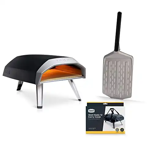 Perforated Peel and Ooni Koda 12 cover with Ooni Koda 12 Portable Gas Pizza