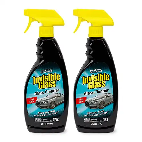 Invisible Glass 22-Ounce Premium Glass Cleaner and Window Spray for Auto and Home Streak-Free Shine on Windows, Windshields, and Mirrors Residue and Ammonia Free Tint Safe, Pack of 2
